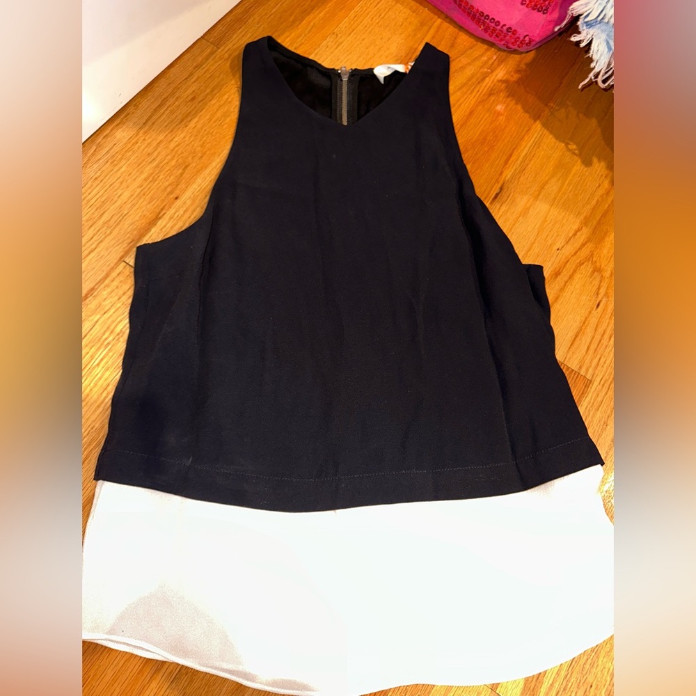 A.L.C. Black and White Tank Top